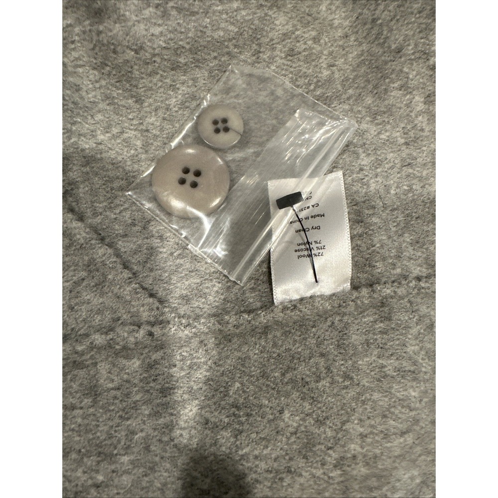 Talbots Gray Size 4 Wool Blend One Button Single Vent Blazer Jacket New With Tag - Picture 6 of 6